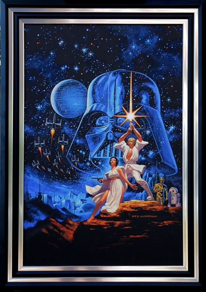Greg Hildebrandt Original "Star Wars: A New Hope" Movie Poster Painting Recreation